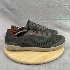OluKai Moku Pae Mens 13 Mesh Breathable Slip On Comfort Shoes Island Salt / Koi